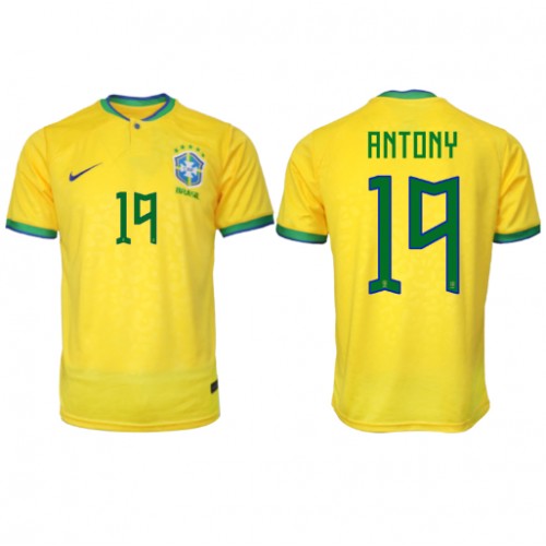 Brasil Antony #19 Hjemmedrakt VM 2022 Kortermet Brasil Antony #19 Hjemmedrakt VM 2022 Kortermet